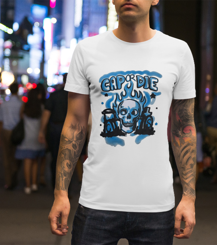 Cap Or Die Skull Flame T-Shirt