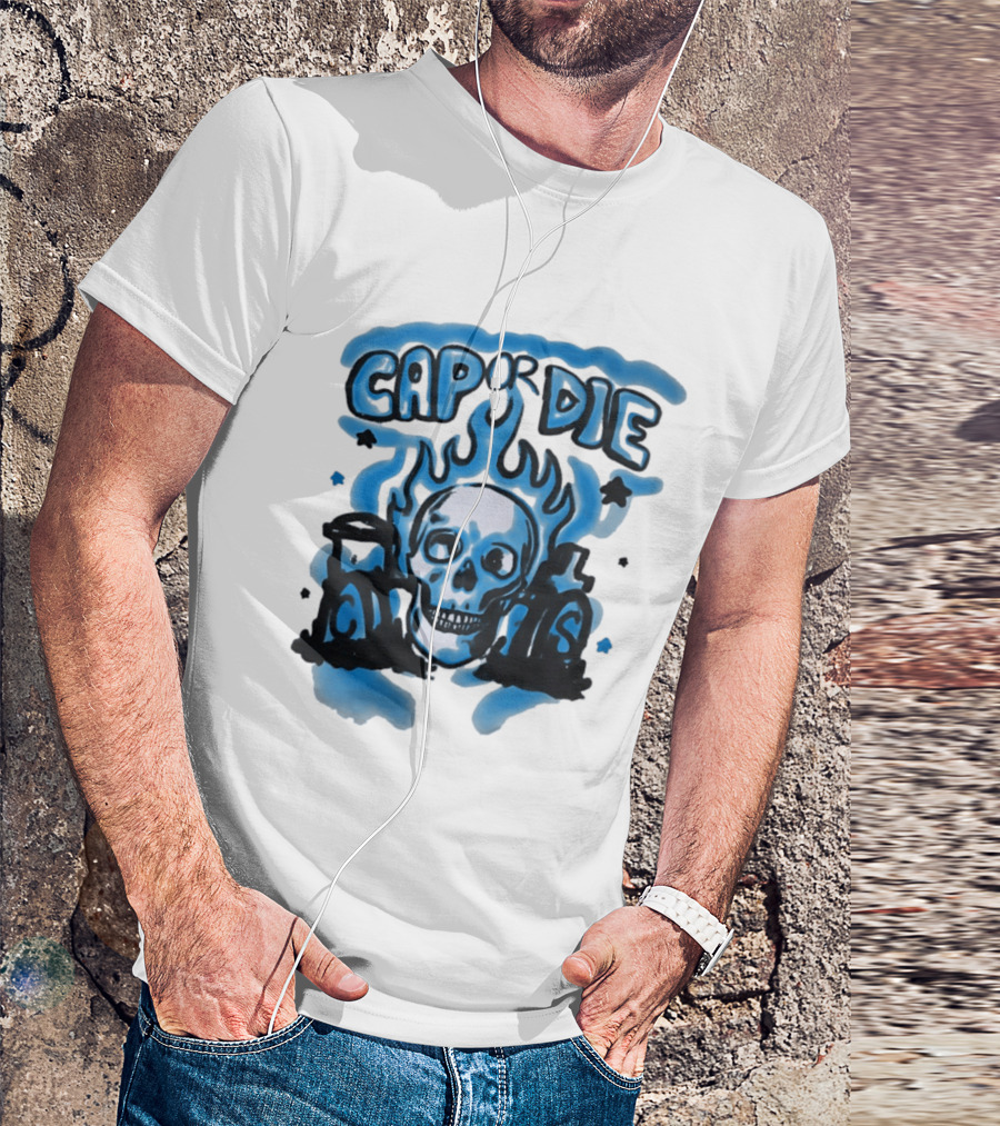 Cap Or Die Skull Flame T-Shirt
