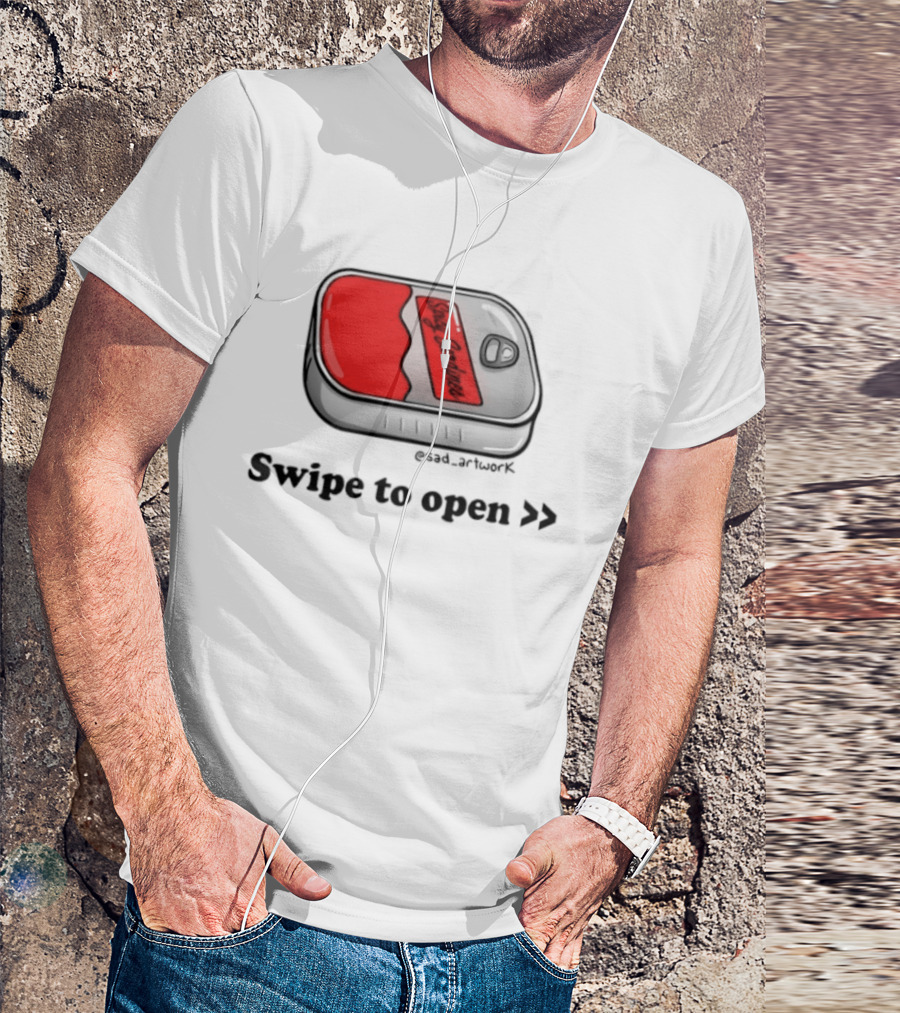 Spicy Sardines Swipe To Open Can Print T-Shirt