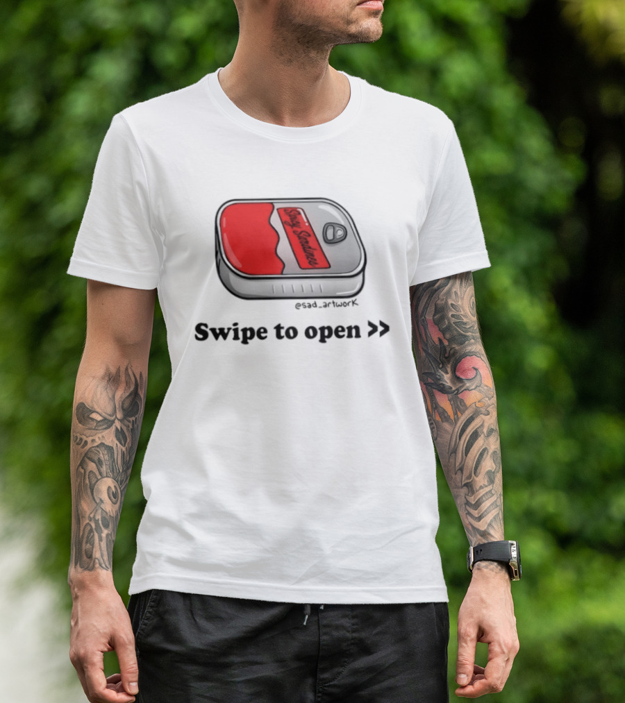 Spicy Sardines Swipe To Open Can Print T-Shirt