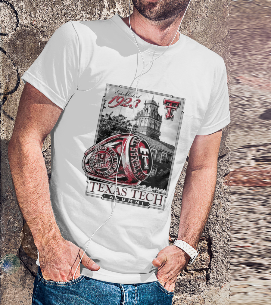 Texas Tech Alumni Established 1923 Ring Building TTU T-Shirt