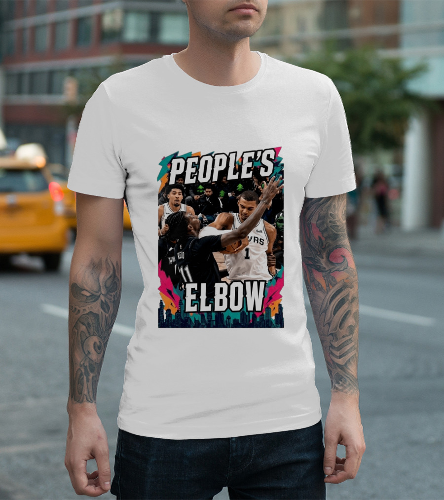 People's Elbow Wemby Spurs Vs Naz Reid Wolves T-Shirt