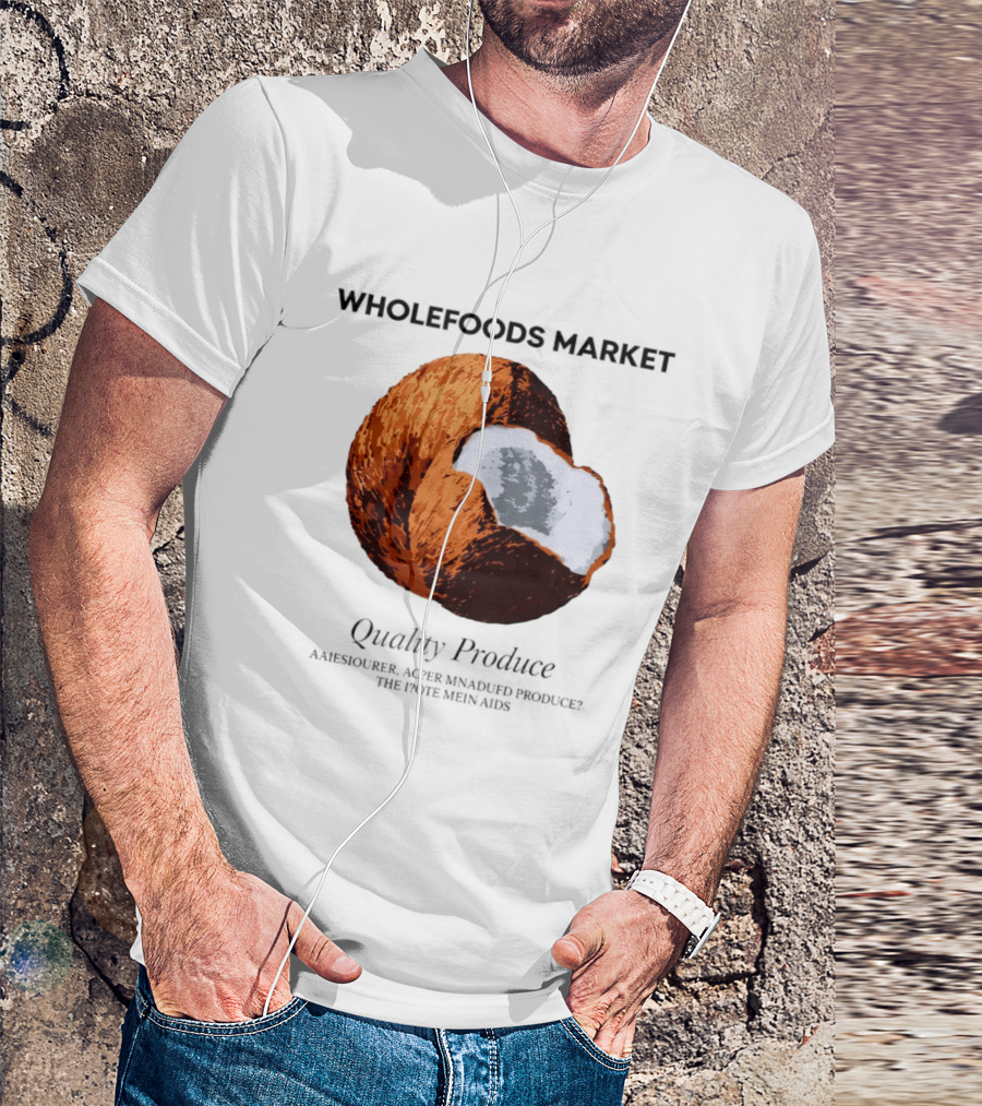 Wholefoods Market Quality Produce Organic Coconut T-Shirt