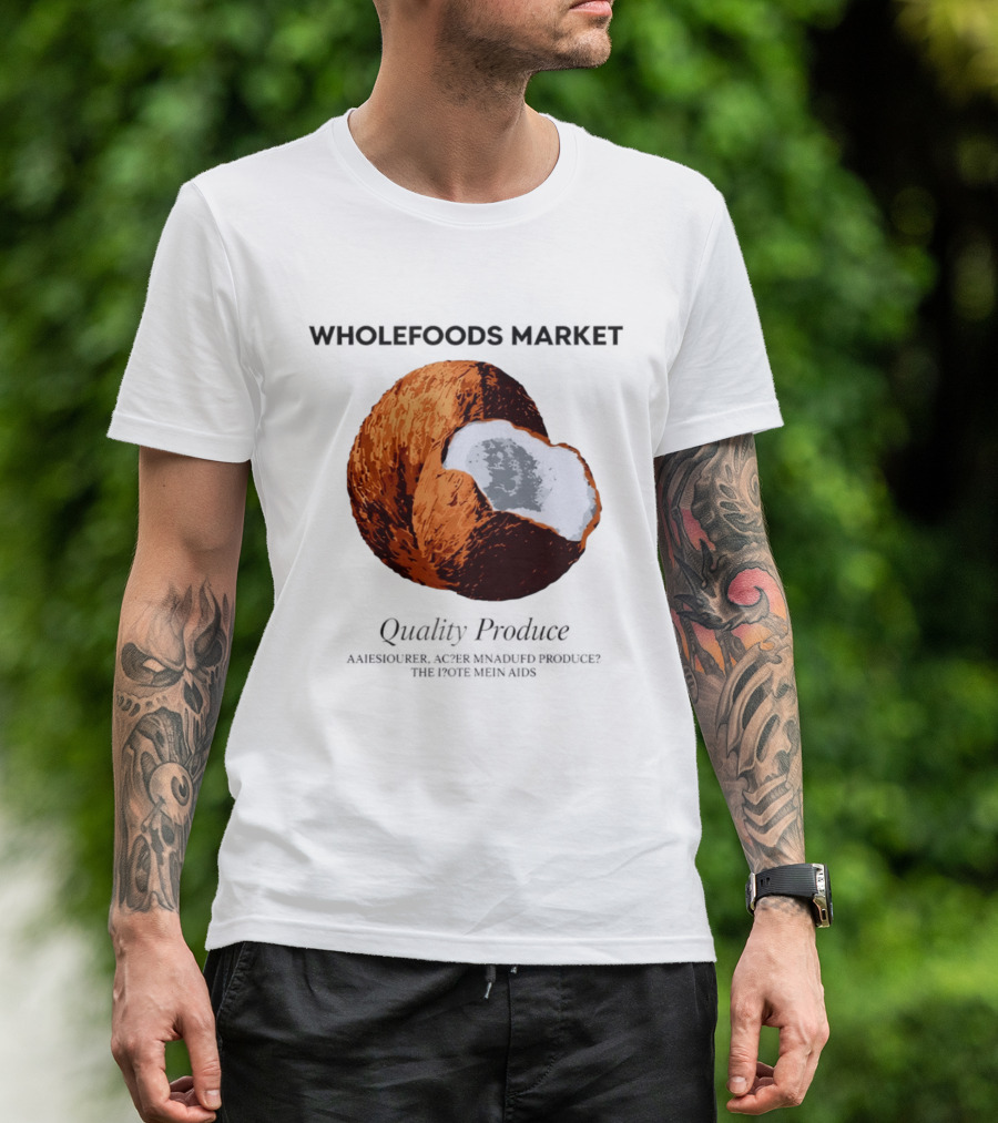 Wholefoods Market Quality Produce Organic Coconut T-Shirt