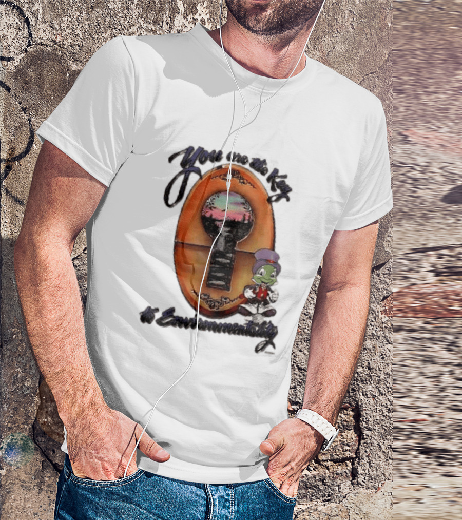 You Are The Key To Environmentality Keyhole Scene With Cartoon T-Shirt