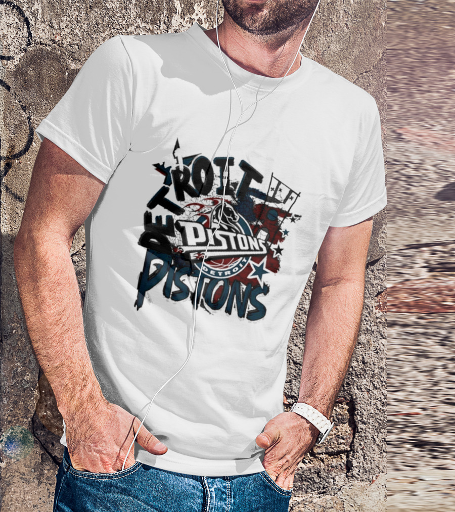 Detroit Pistons Hardwood Classics Basketball 41 T-Shirt