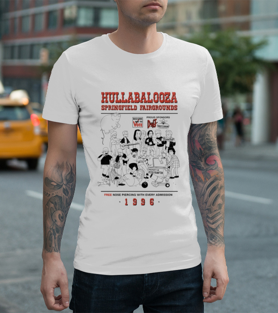 Hullabalooza Springfield Fairgrounds 1996 Free Nose Piercing Admission Vans Duff T-Shirt