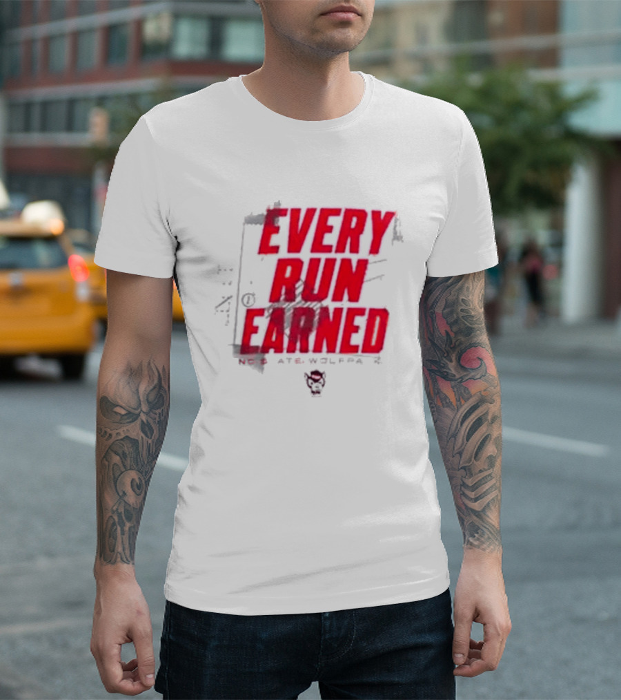 NC State Wolfpack Every Run Earned T-Shirt