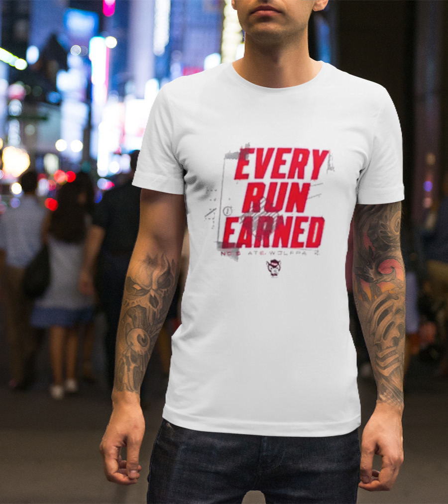 NC State Wolfpack Every Run Earned T-Shirt