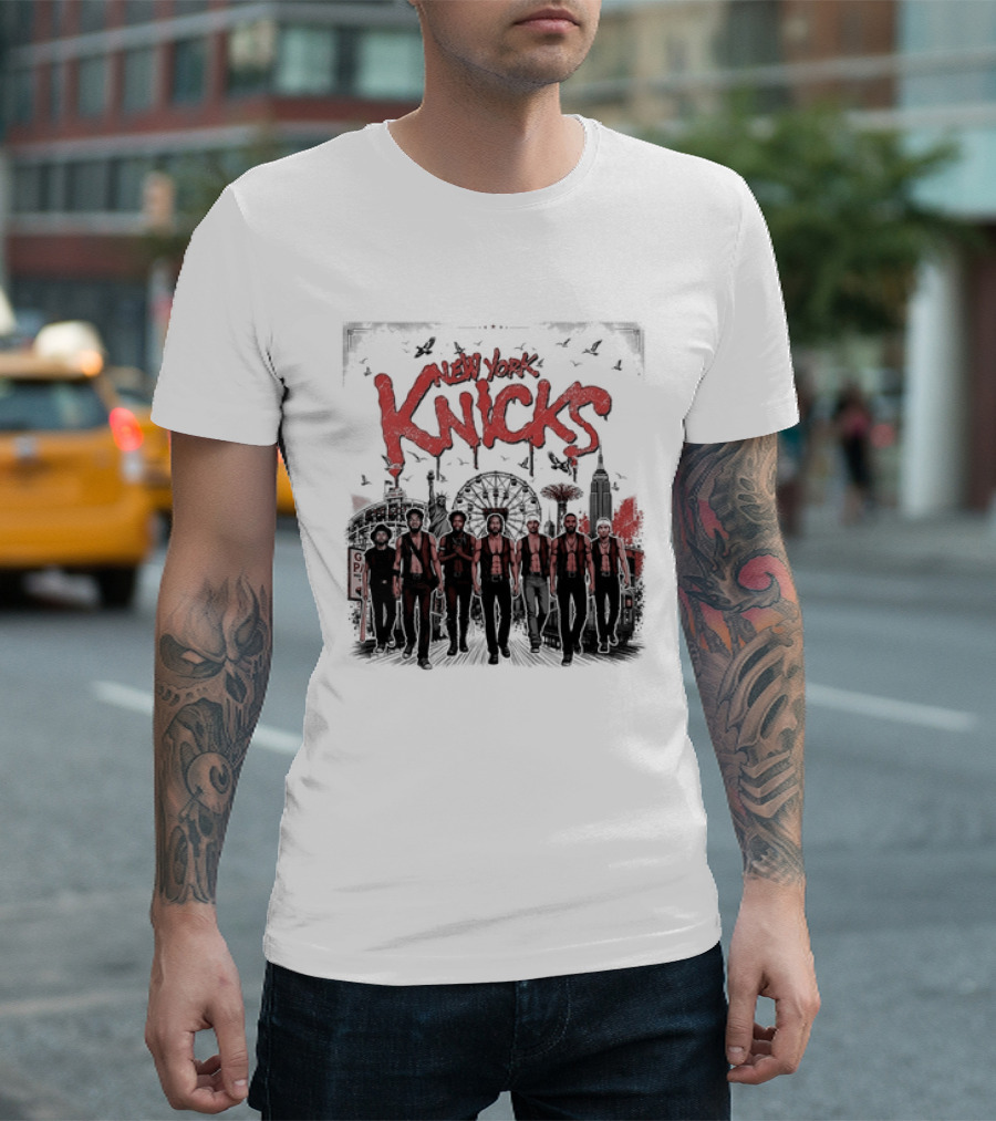 New York Knicks The Warriors Coney Island Ferris Wheel Skyline T-Shirt