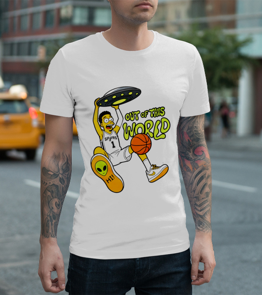 Victor Wembanyama San Antonio Spurs Out Of This World Alien Basketball T-Shirt