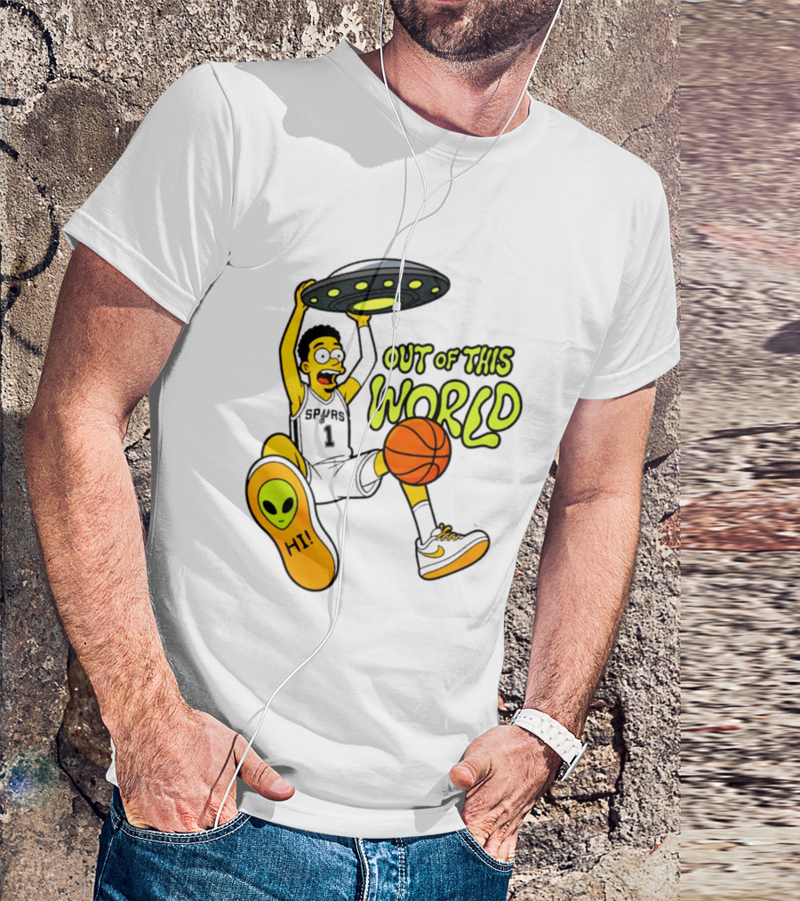 Victor Wembanyama San Antonio Spurs Out Of This World Alien Basketball T-Shirt