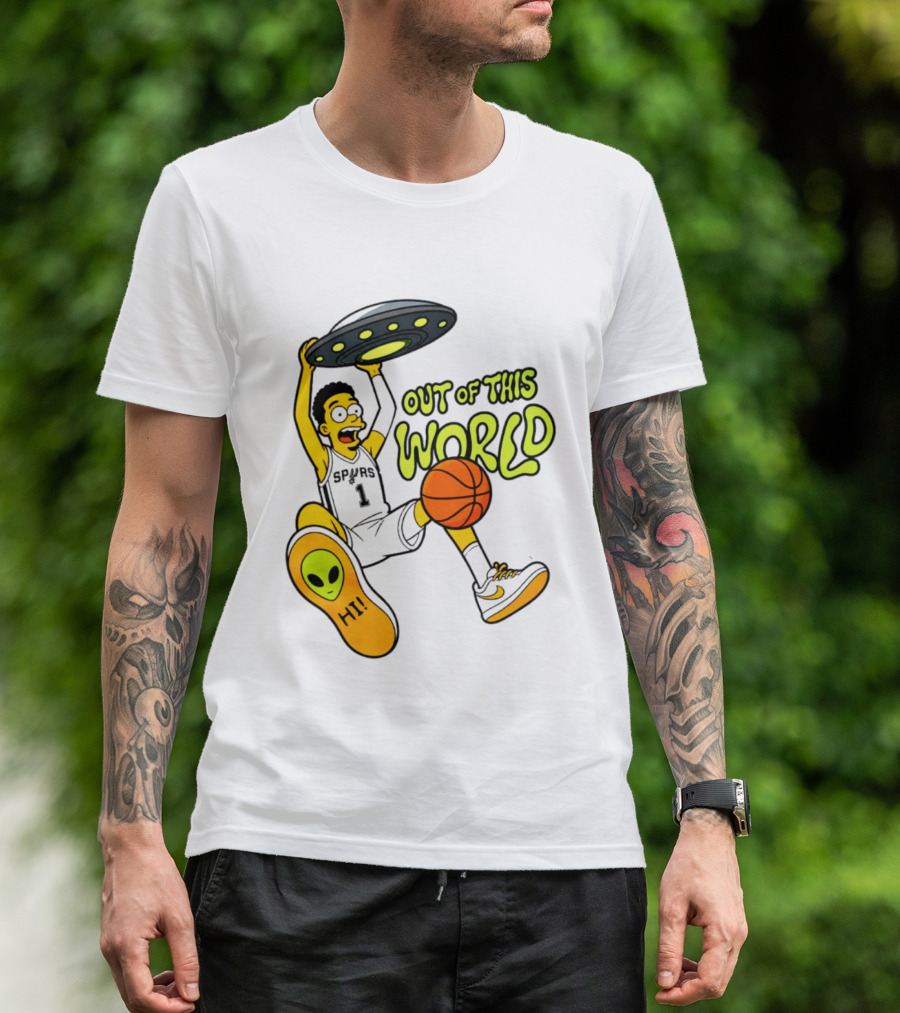 Victor Wembanyama San Antonio Spurs Out Of This World Alien Basketball T-Shirt