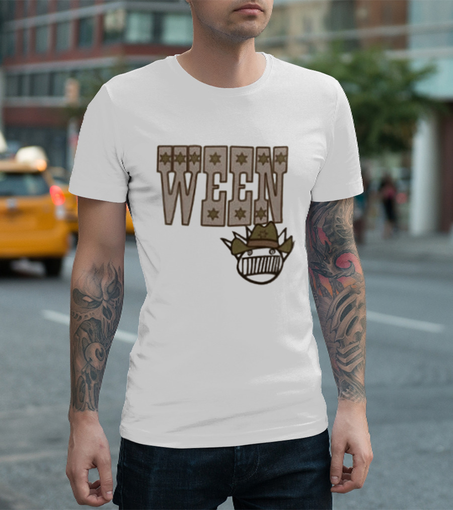 Ween 12 Golden Country Greats Tour Cowboy Hat Stars T-Shirt