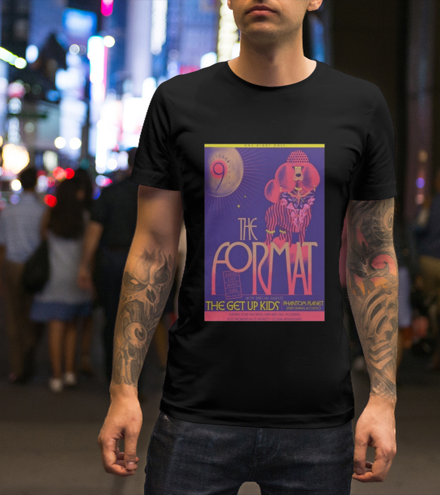 The Format October 9 2026 Radio City Music Hall New York The Get Up Kids Phantom Planet 20 Year Anniversary T-Shirt