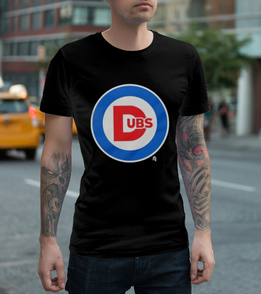 Chicago Dubs Cubs Logo Mashup Circle T-Shirt
