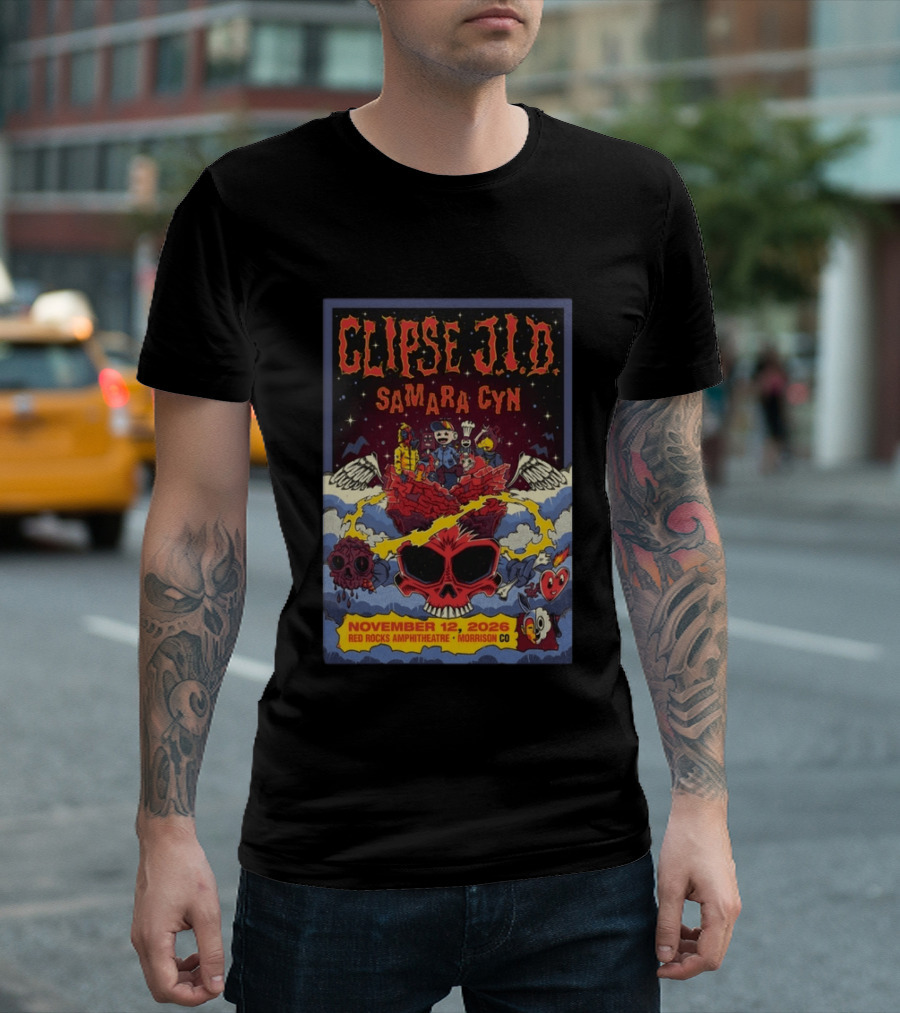 Clipse J.I.D Samara Cyn November 12 2026 Red Rocks Amphitheatre Morrison CO T-Shirt