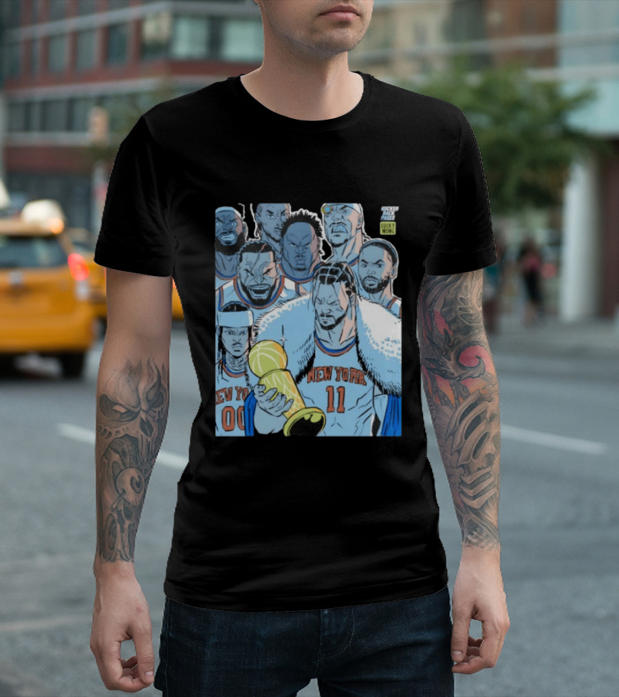 Jalen Brunson New York Knicks Invincible NBA Champions Cartoon T-Shirt