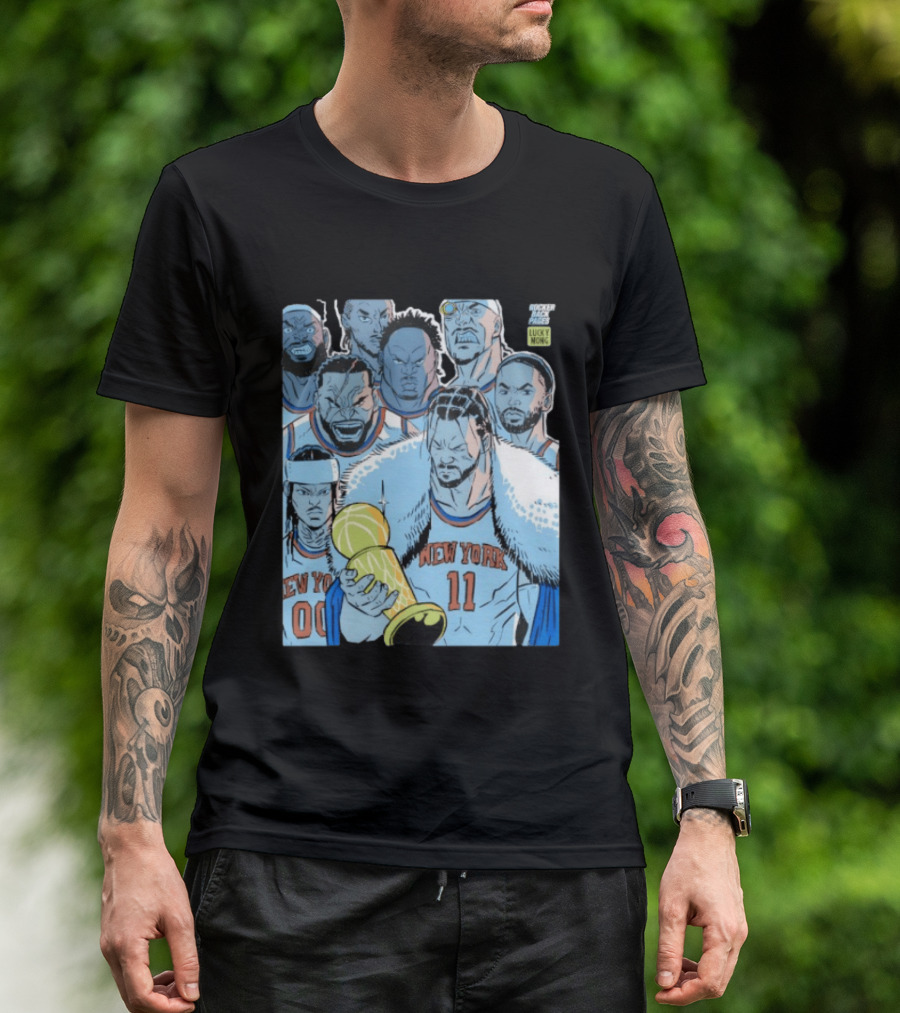 Jalen Brunson New York Knicks Invincible NBA Champions Cartoon T-Shirt