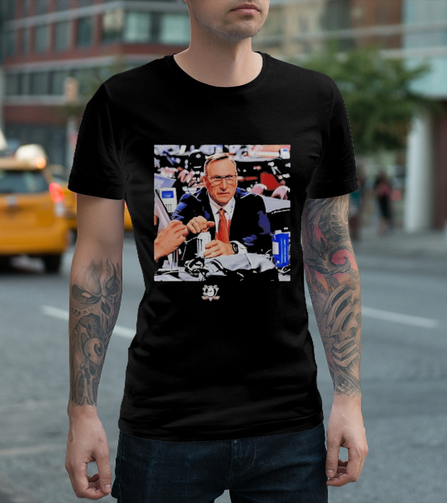 Pat Verbeek Anaheim Ducks General Manager Team Meeting Photo T-Shirt