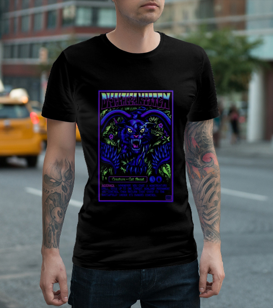 Displacer Kitten Creature Cat Beast Avoidance Text Fantasy 2026 T-Shirt