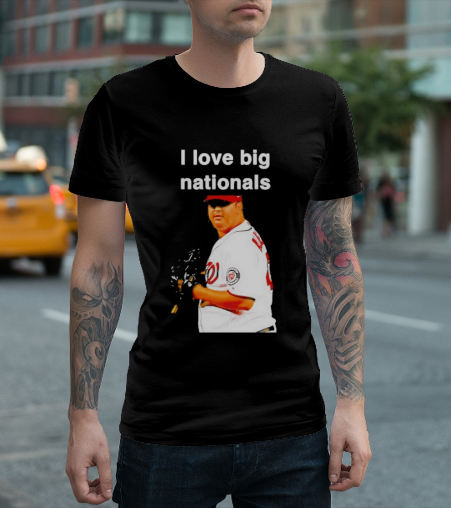 Todd Coffey Washington Nationals I Love Big Nationals White Jersey T-Shirt