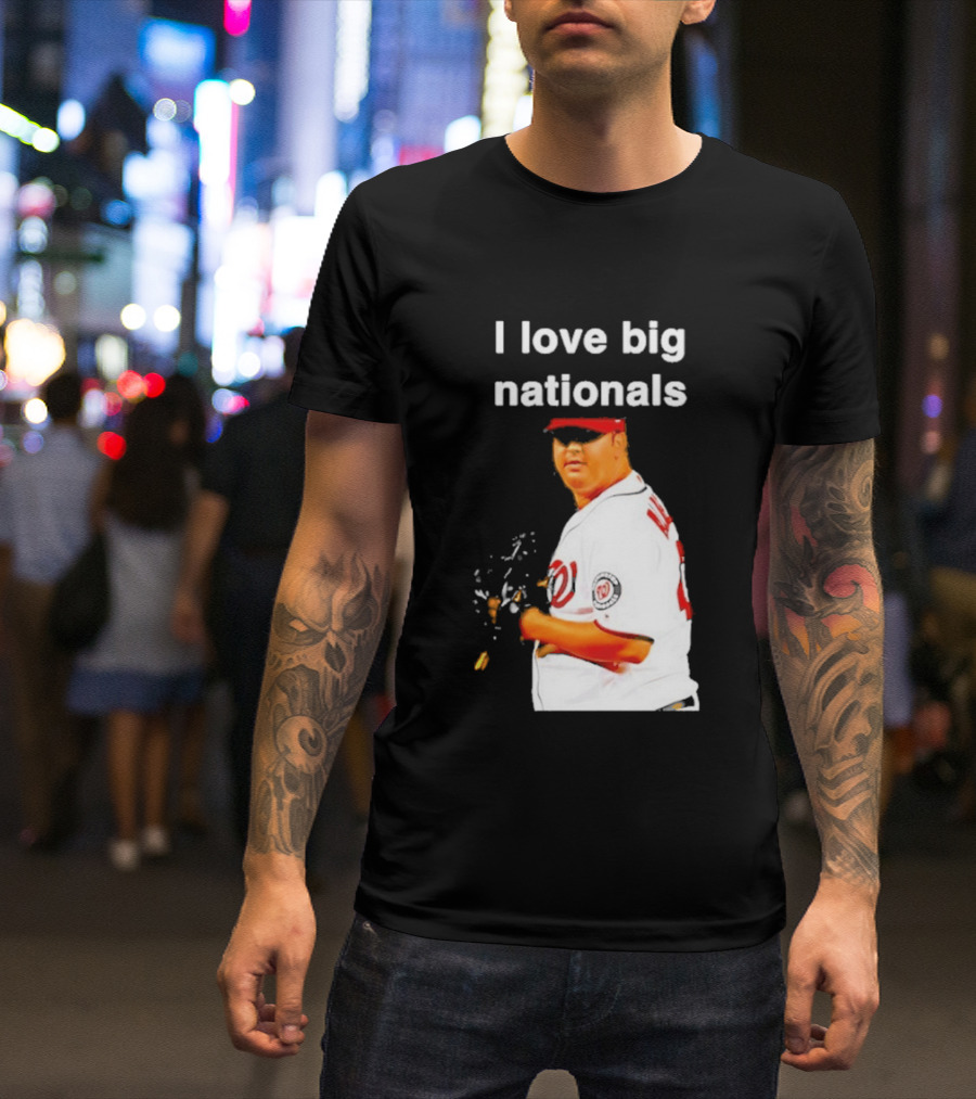 Todd Coffey Washington Nationals I Love Big Nationals White Jersey T-Shirt