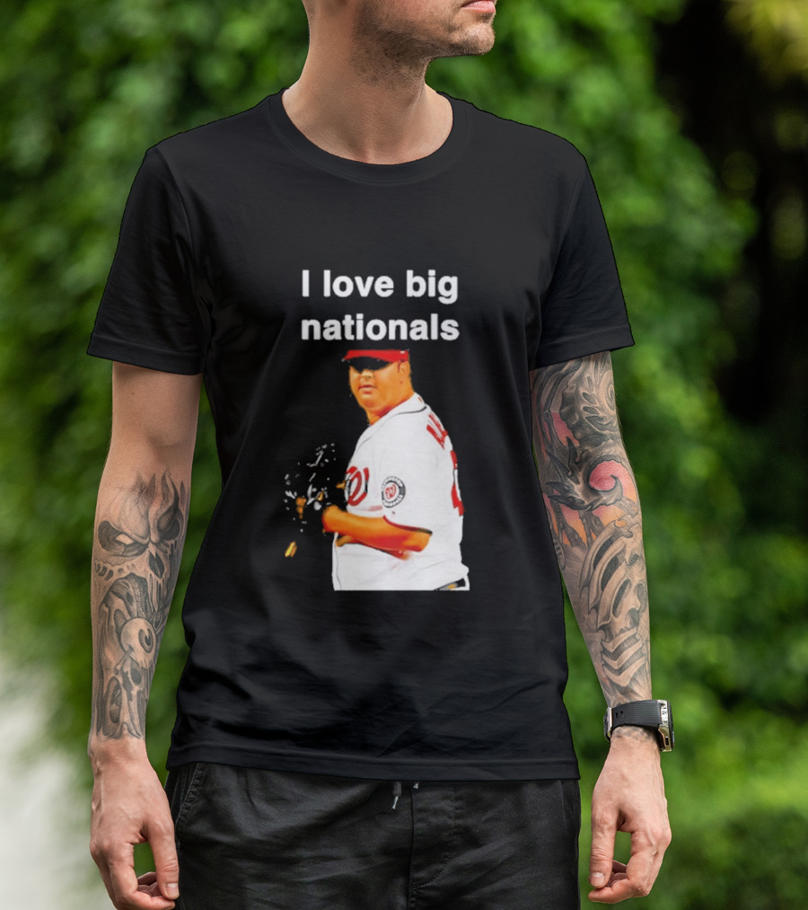 Todd Coffey Washington Nationals I Love Big Nationals White Jersey T-Shirt