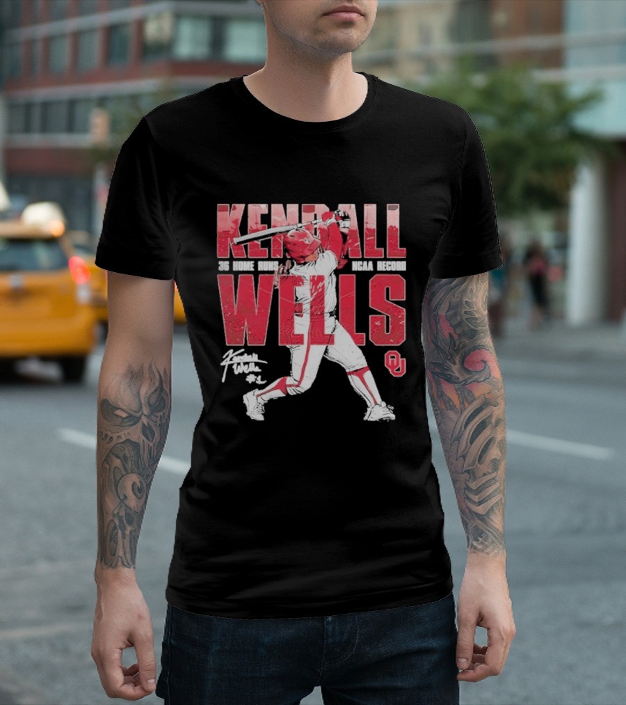 Kendall Wells 36 Home Runs Oklahoma Sooners NCAA Record T-Shirt