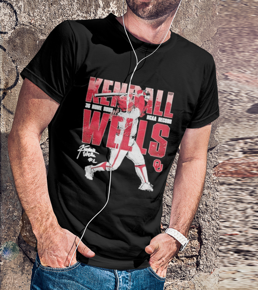 Kendall Wells 36 Home Runs Oklahoma Sooners NCAA Record T-Shirt