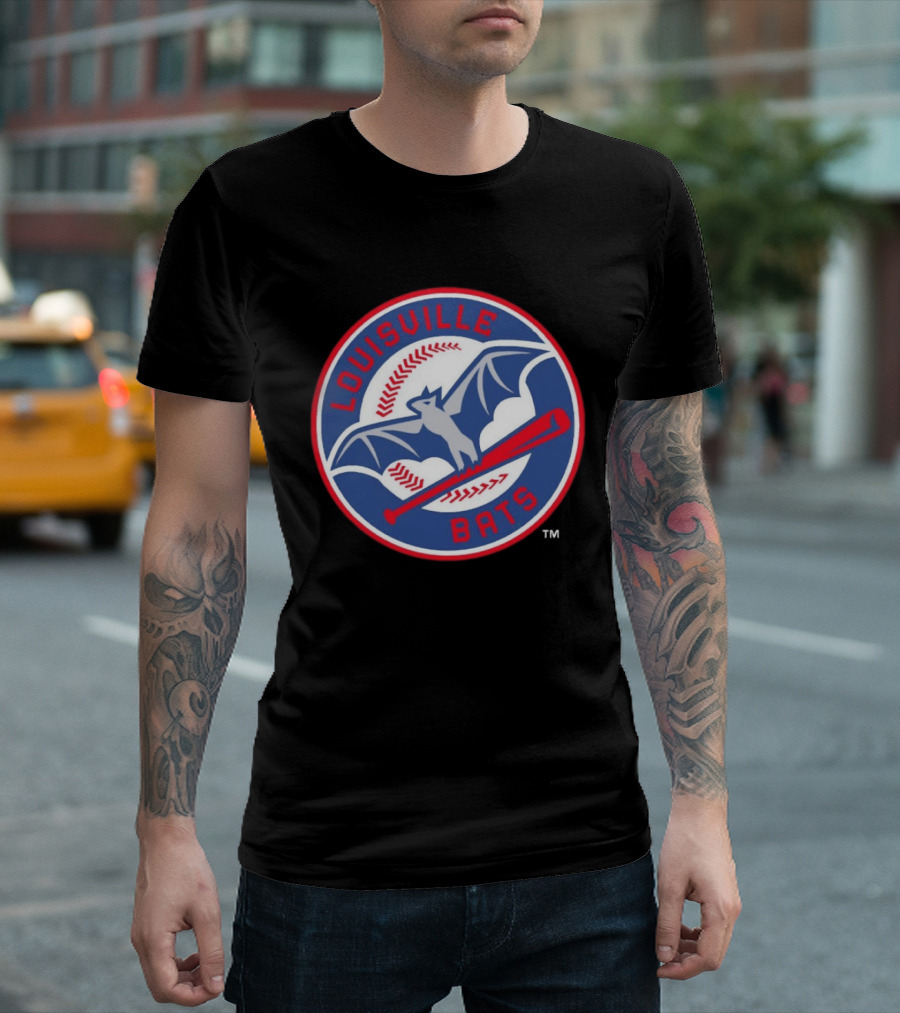 Louisville Bats MiLB Baseball Bat And Flying Bat T-Shirt