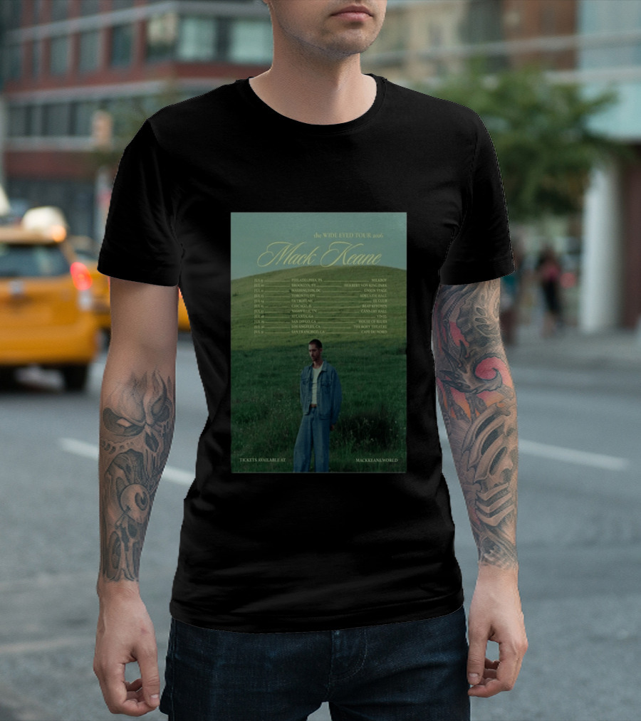 Mack Keane Wide Eyed Tour 2026 Philadelphia Washington Toronto Detroit Montreal Vancouver Atlanta Los Angeles San Francisco T-Shirt