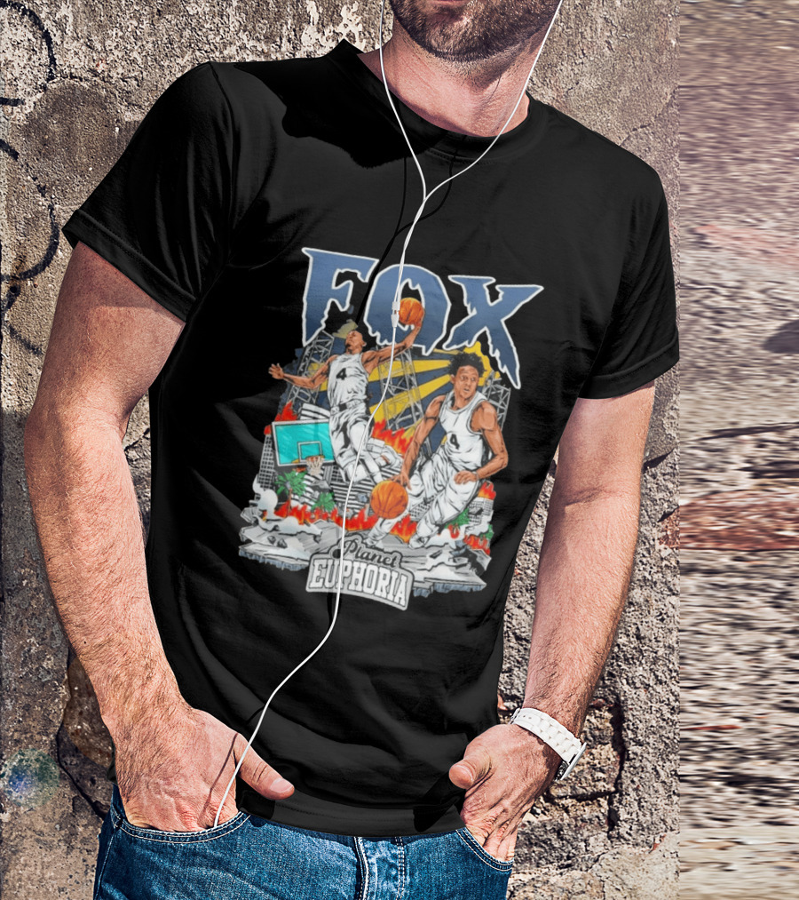 Fox Planet Euphoria Court Crusher Basketball Action T-Shirt