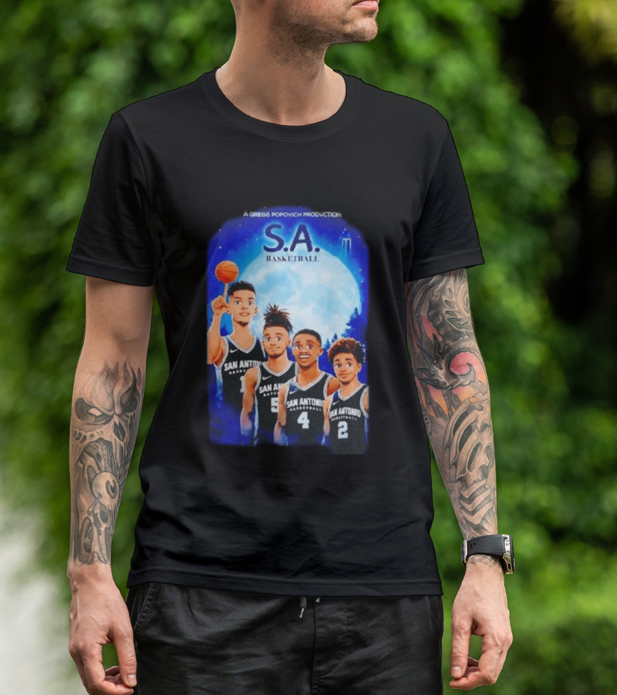 S.A. Basketball San Antonio Spurs A Gregg Popovich Production T-Shirt