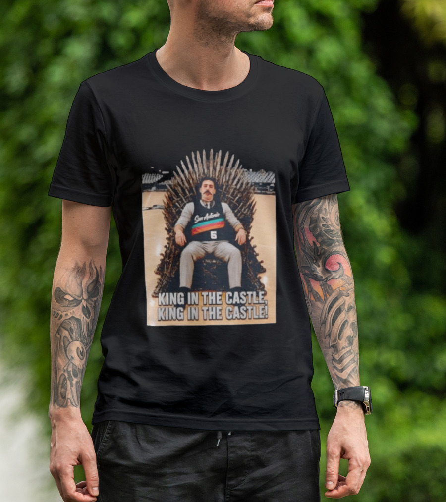 San Antonio Spurs King In The Castle Iron Throne T-Shirt