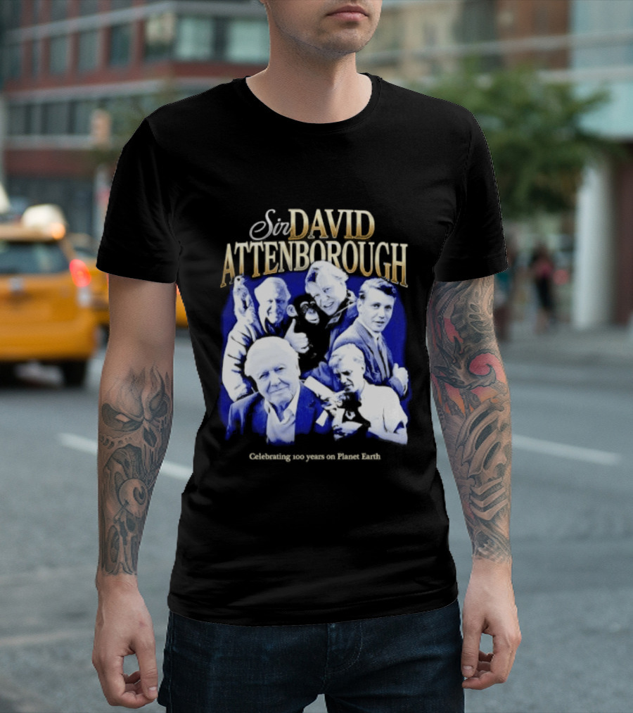 Sir David Attenborough Centennial Celebration On Planet Earth T-Shirt