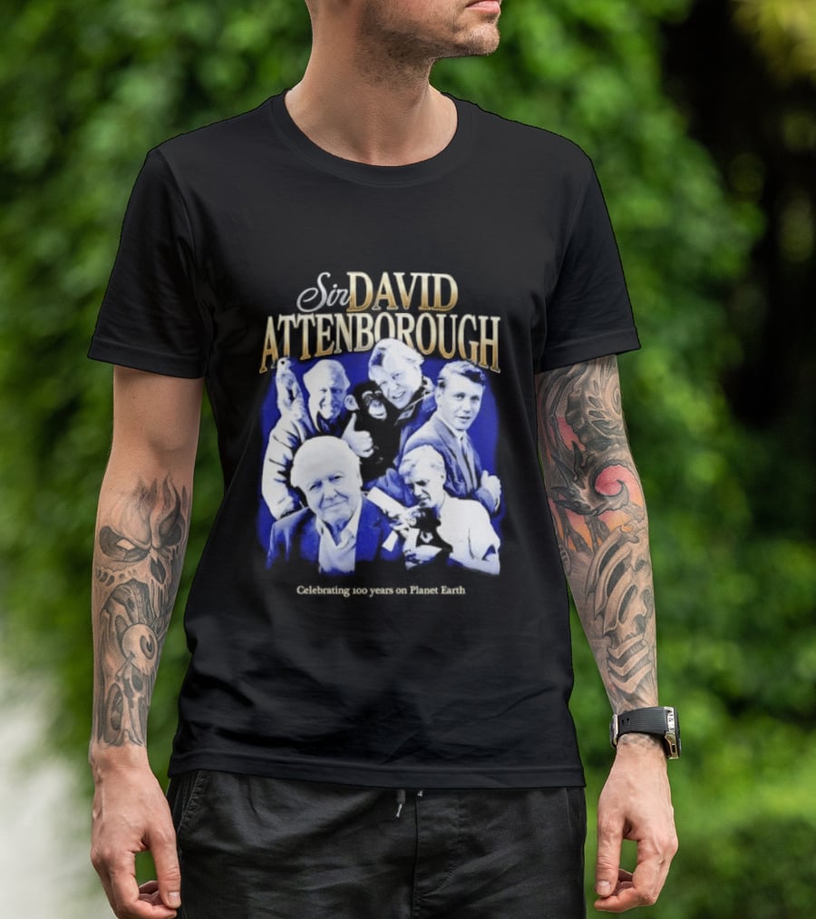 Sir David Attenborough Centennial Celebration On Planet Earth T-Shirt