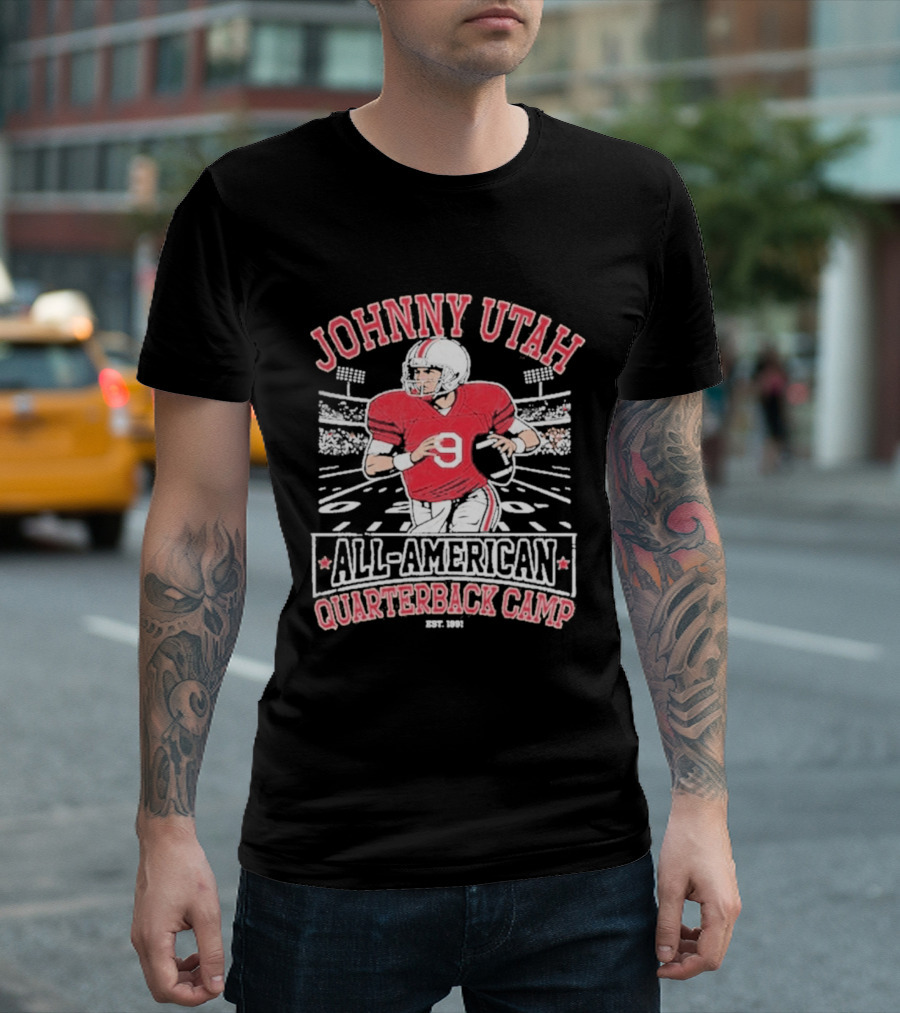 Johnny Utah All American Quarterback Camp Vintage Football Player Established 1991 T-Shirt