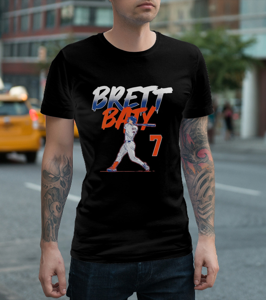 Brett Baty MLB Swing Number 7 T-Shirt