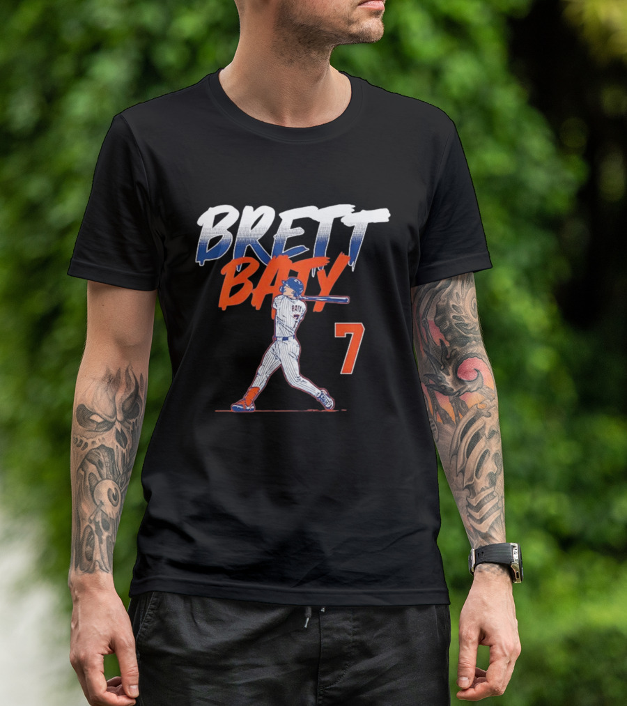 Brett Baty MLB Swing Number 7 T-Shirt