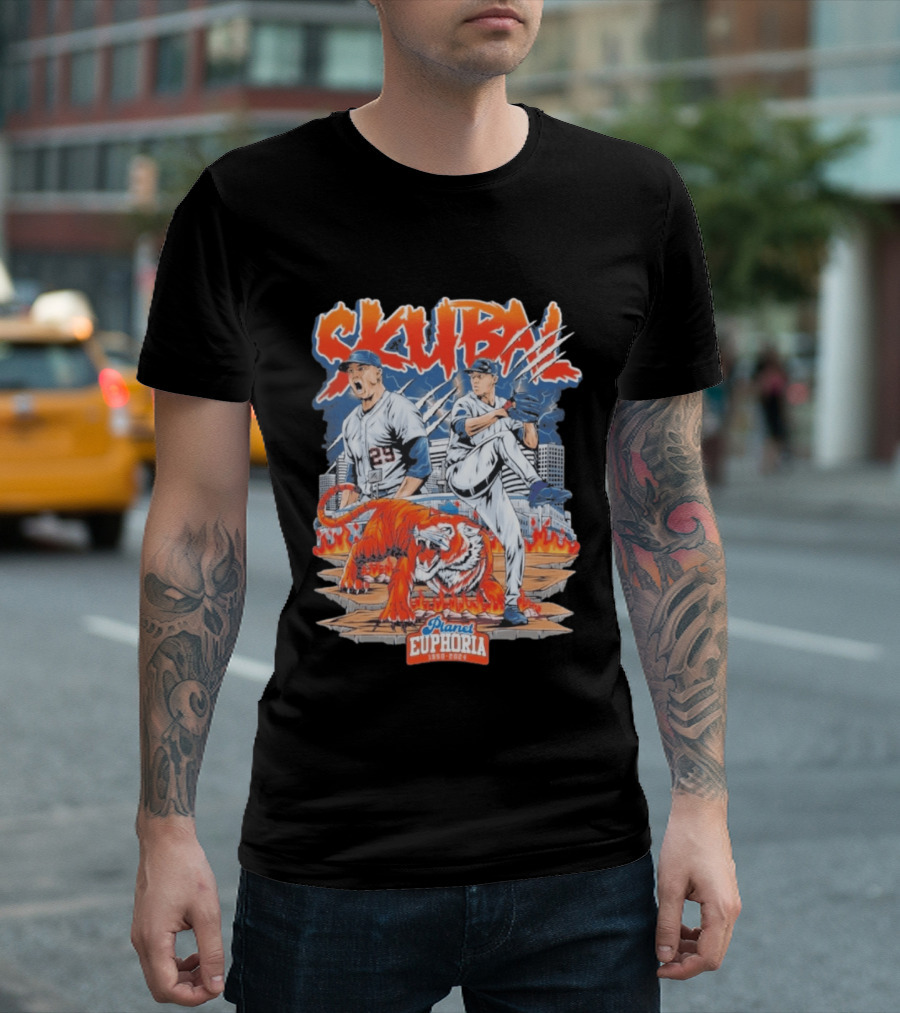 Skubal Tiger's Rage Baseball Planet Euphoria 25 T-Shirt