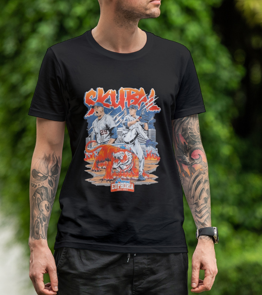 Skubal Tiger's Rage Baseball Planet Euphoria 25 T-Shirt