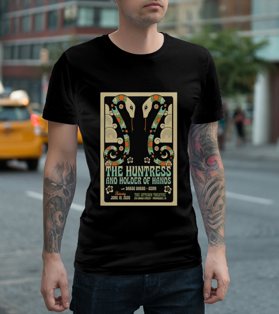 Thursday June 18 2026 The Huntress And Holder Of Hands Dakou Dakou Berm Uptown Theatre Providence RI T-Shirt