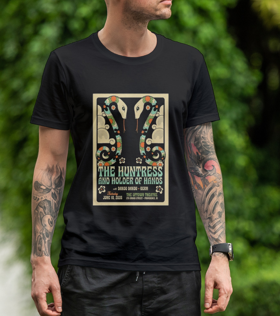 Thursday June 18 2026 The Huntress And Holder Of Hands Dakou Dakou Berm Uptown Theatre Providence RI T-Shirt