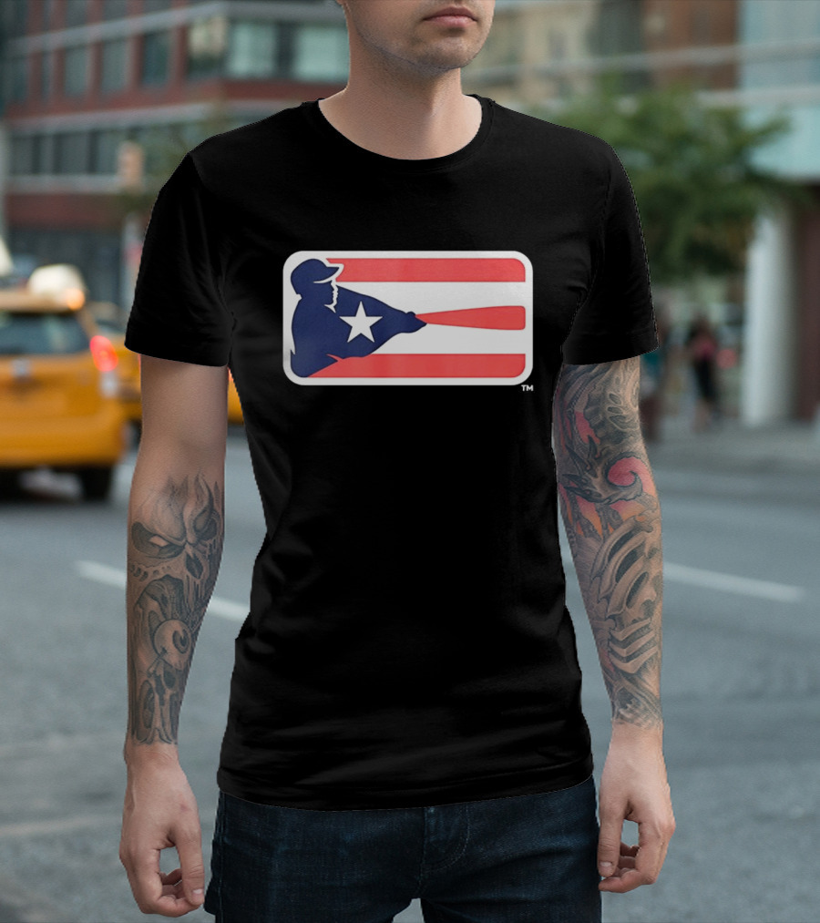 Liga De Béisbol Profesional Roberto Clemente MLB Puerto Rico Flag Baseball Player Star T-Shirt