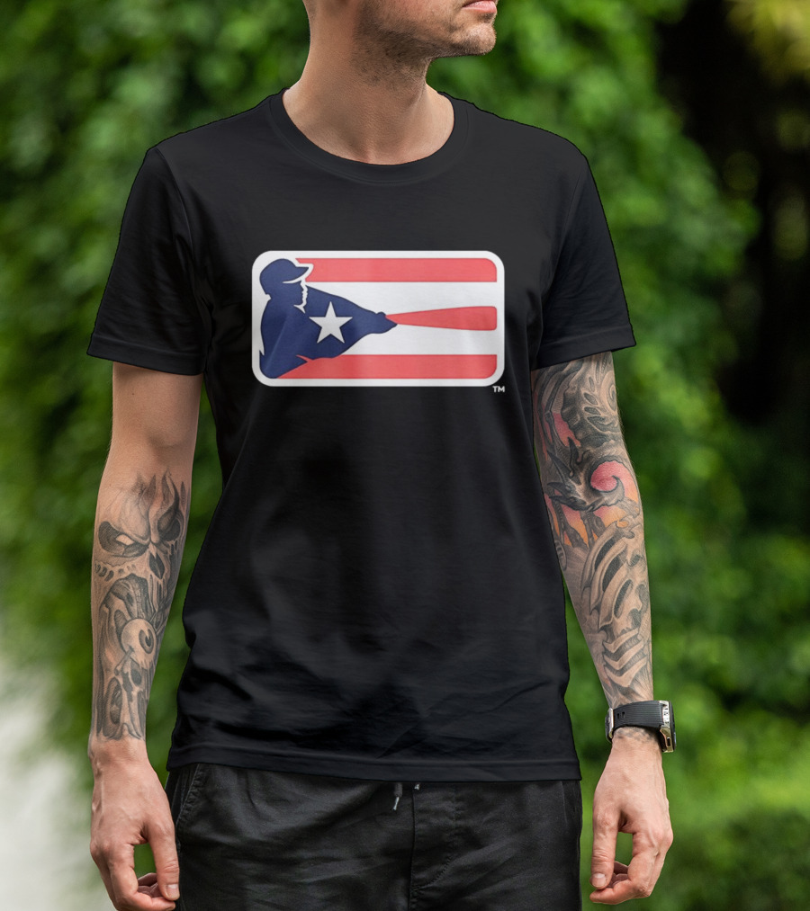 Liga De Béisbol Profesional Roberto Clemente MLB Puerto Rico Flag Baseball Player Star T-Shirt