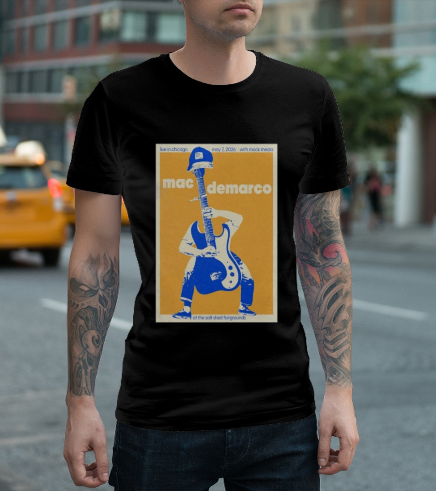 Live In Chicago Mac DeMarco May 7 2026 At The Salt Shed Fairgrounds With Mock Media T-Shirt