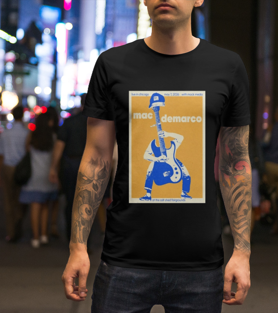 Live In Chicago Mac DeMarco May 7 2026 At The Salt Shed Fairgrounds With Mock Media T-Shirt