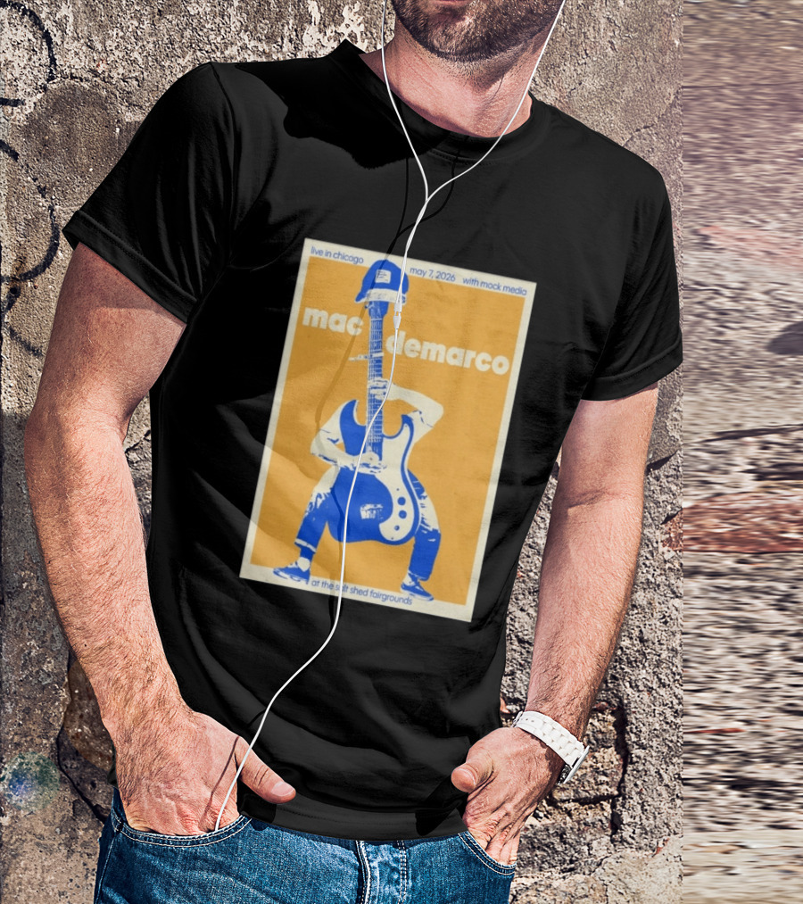 Live In Chicago Mac DeMarco May 7 2026 At The Salt Shed Fairgrounds With Mock Media T-Shirt