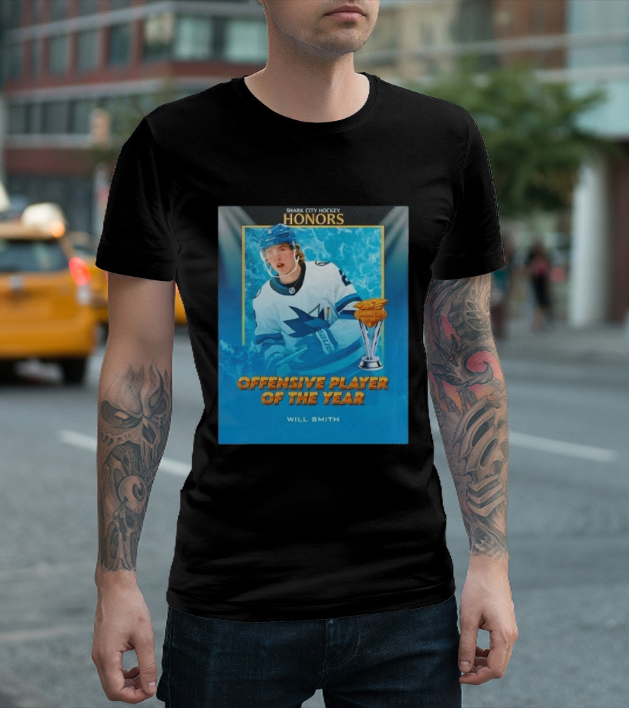 Shark City Hockey Honors Offensive Player Of The Year Will Smith San Jose Sharks T-Shirt